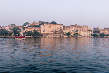 City Palace of Udaipur at sunset, Rajasthan
