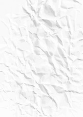 Sheet of old crumpled paper, creased paper texture, vector illustration
