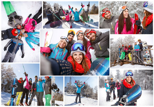 Ski collage
