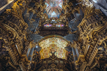 Organ in Se Cathedral of Braga city, Norte region of Portugal