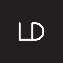 initial letter rounded logo modern white