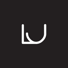 initial letter rounded logo modern white