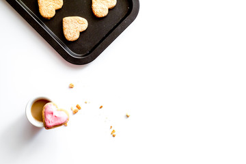 cookies for Valentine Day heartshaped on white background top vi