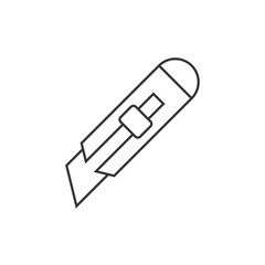 Stationery knife outline icon