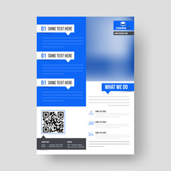 Design annual report, cover, vector template brochures, flyers, presentations, leaflet, magazine a4 size.