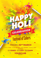 Obraz premium Indian Festival of Colours, Happy Holi celebration design.