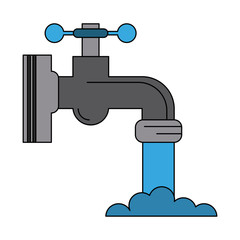 Faucet open isolated icon vector illustration graphic design