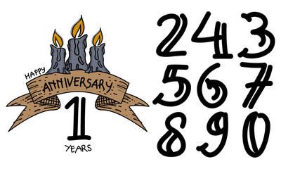 Happy Anniversary Template Vector