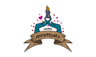 Happy Anniversary Template Vector