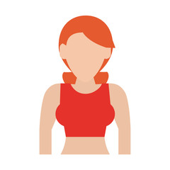 Woman faceless profile icon vector illustration graphic design