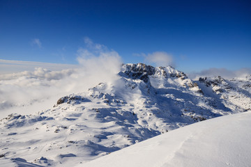 Fototapeta premium panorama invernale dalla cima di Piazzo - Alpi Orobie