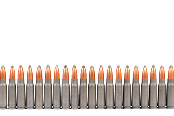 Rifle bullets row