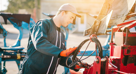 Smiling mechanic at work