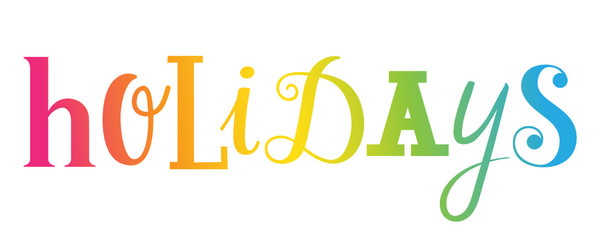 HOLIDAYS custom letters icon