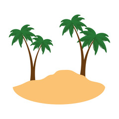 beach landscape scene icon vector illustration design