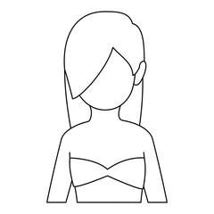 woman in swimsuit avatar vector illustration design