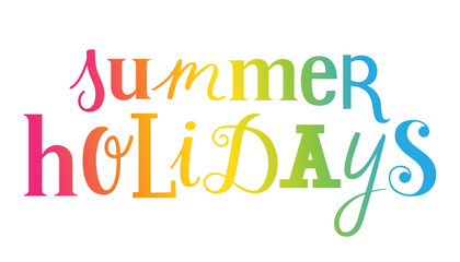 SUMMER HOLIDAYS custom letters icon