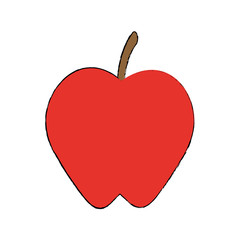 Apple fruit sweet icon vector illustration graphic design