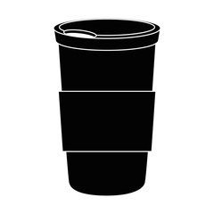 beverage in plasttic cup vector illustration design
