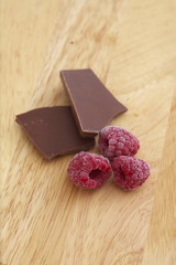ラズベリーとチョコレート
