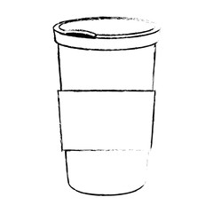 beverage in plasttic cup vector illustration design