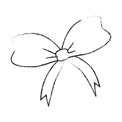 cute bowntie ribbon icon vector illustration design