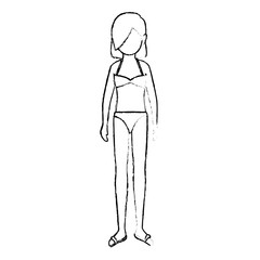 woman in swimsuit avatar vector illustration design