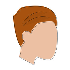 Faceless man head icon vector illustration graphic design