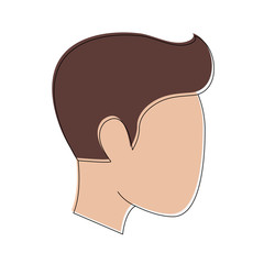 Faceless man head icon vector illustration graphic design