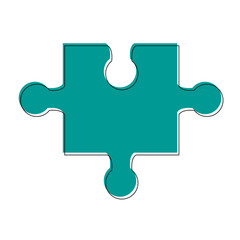 Puzzle pieces isolated icon vector illustration graphic design