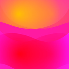 Trendy bright colorful background with wavy lines.