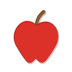 Apple fruit sweet icon vector illustration graphic design