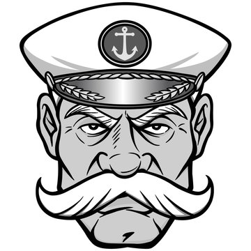 Captain Mascot Illustration - A vector cartoon illustration of a sports team Captain Mascot.
