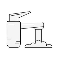 Faucet open isolated icon vector illustration graphic design