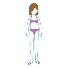 woman in swimsuit avatar vector illustration design