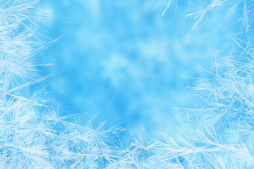 Fototapeta na wymiar christmas real crystal snowflakes snow like background, winter holiday xmas concept
