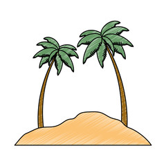 beach landscape scene icon vector illustration design