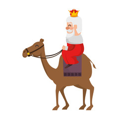 king wizard in camel avatar character vector illustration design
