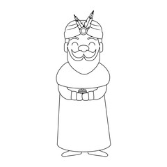 king wizard avatar character vector illustration design