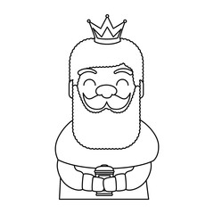 king wizard avatar character vector illustration design