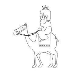 king wizard in camel avatar character vector illustration design