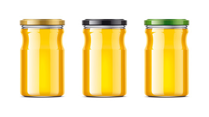 Clear Honey Jar mockup. 