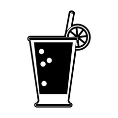 Lemonade glass cup icon vector illustration graphic design