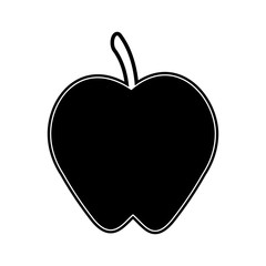 Apple fruit sweet icon vector illustration graphic design