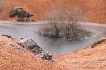 Abandoned bauxite mine. Gánt, Hungary
