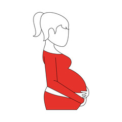 Pregnant woman silhouette icon vector illustration graphic design
