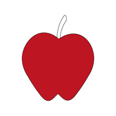 Apple fruit sweet icon vector illustration graphic design