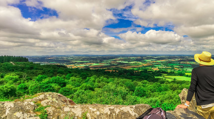 Bretagne Finistère La roche du feu vue panoramique - Brittany Finistère La roche du feu panoramic view