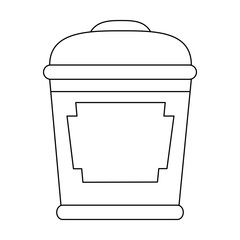 gold container isolated icon vector illustration design