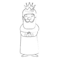 king wizard avatar character vector illustration design